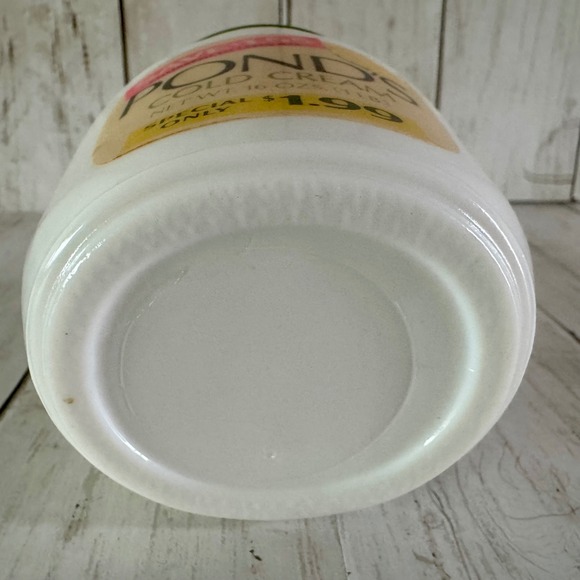 Vintage Ponds Cold Cream Milk Glass Jar 16oz Professional Size Retro Vanity - Picture 4 of 5